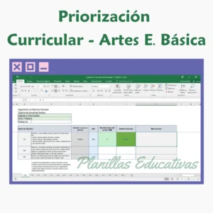 Planilla Priorización Curricular Artes E. Básica