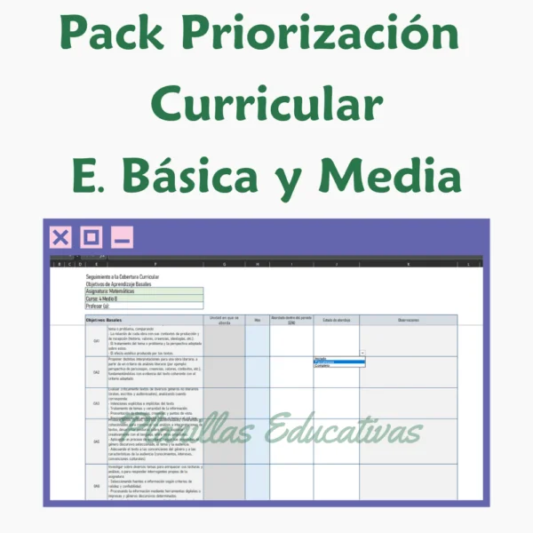 Pack - Priorizacion Curricular E. Básica y Media