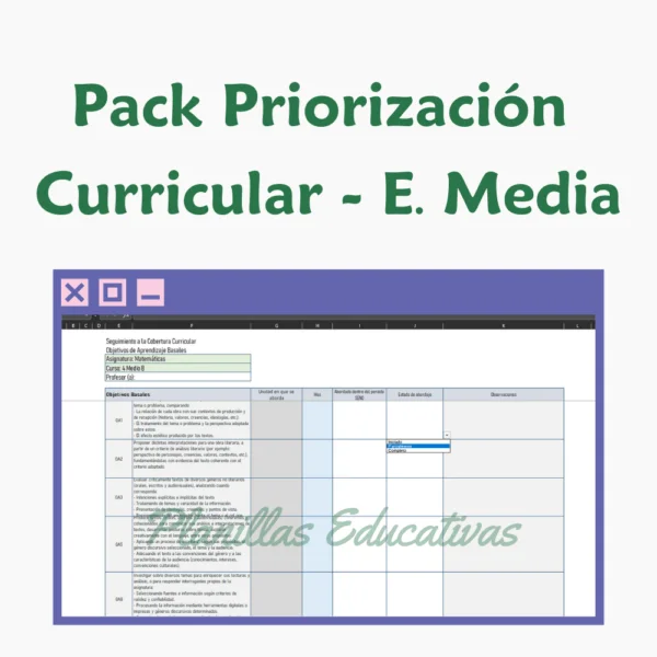 Pack - Priorización Curricular E. Media