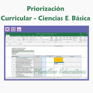 Planilla Priorización Curricular Ciencias E. Básica