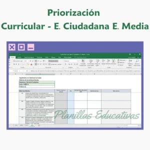 Planilla Priorización Curricular E. Ciudadana E. Media