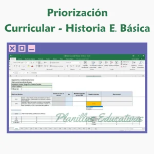Planilla Priorización Curricular Historia E. Básica