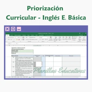 Planilla Priorización Curricular Inglés E. Básica
