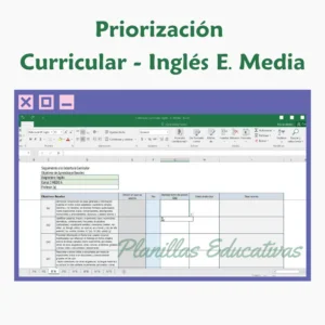 Planilla Priorización Curricular Inglés E. Media
