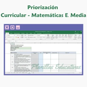 Planilla Priorización Curricular Matemáticas E. Media