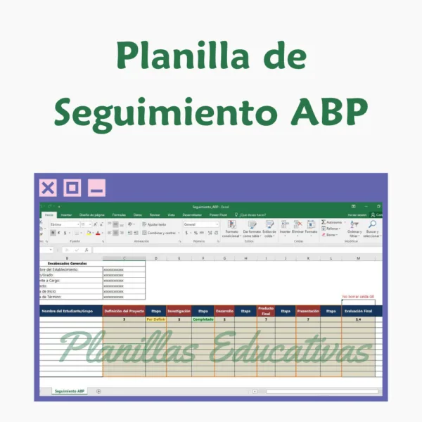 Planilla de Seguimiento para ABP (Aprendizaje Basado en Proyecto)